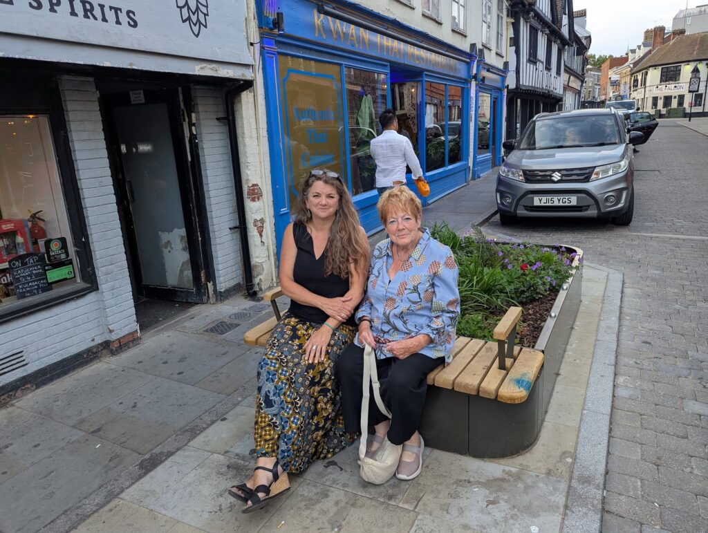 Faye Harburt (L) and Liz Harsant in St Nicholas Street