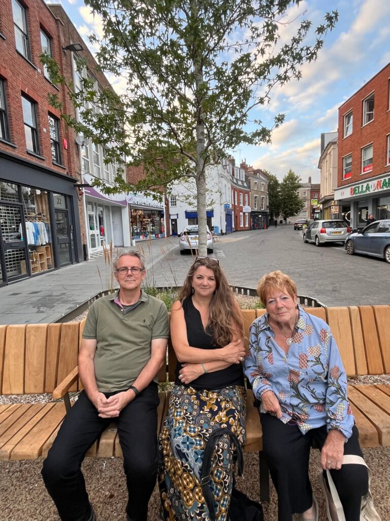 Richard Bloomfield, Faye Harburt, Liz Harsant - founders of Oasis and Greener Ipswich